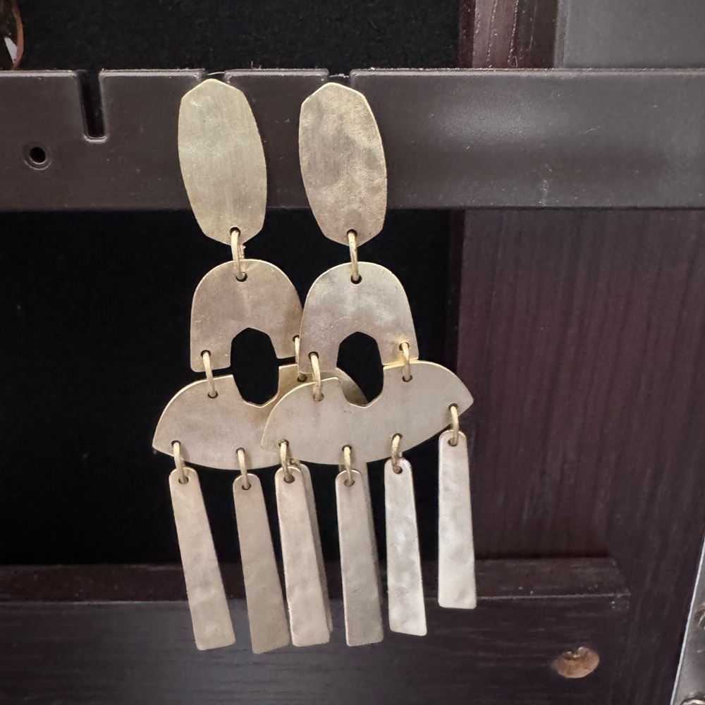 Kendra Scott Gold Geometric Dangle Earrings